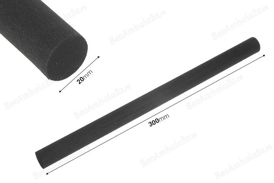 Fiber sticks - štapići 20x300 mm (tvrdi) za osveživače prostora u crnoj boji - 1 kom-dimenzije_slike