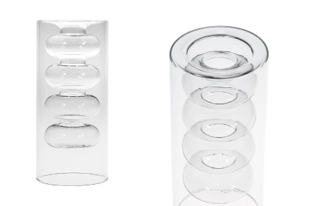 Staklena dupla vaza 350ml od duvanog stakla pogodna za osveživače prostora-1