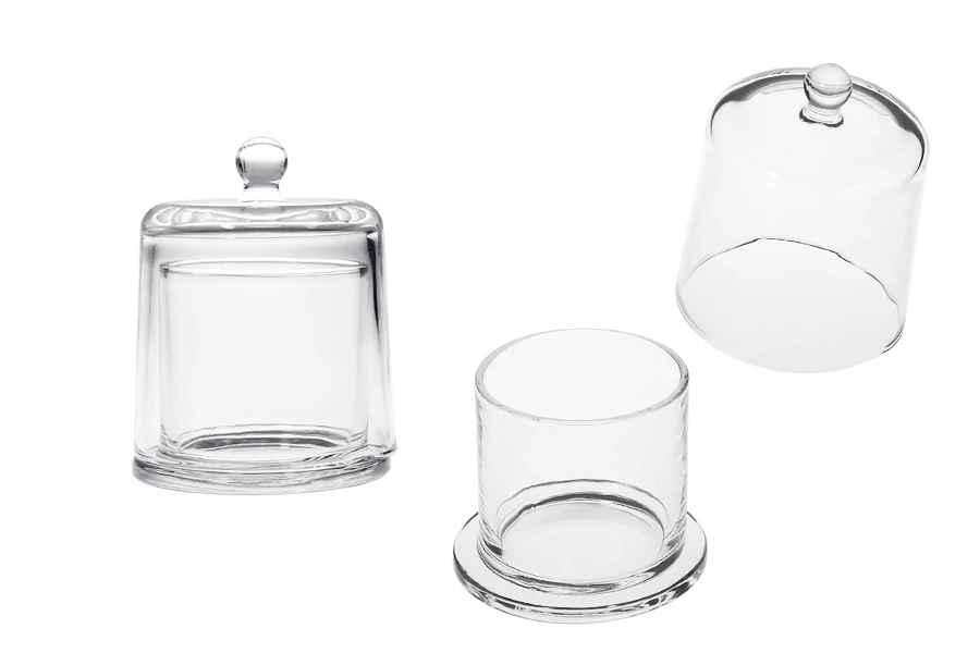 Ukrasna staklena fondanjera 220 ml 102x105,8 mm sa poklopcem Ukrasna staklena fondanjera 220 ml 102x105,8 mm sa poklopcem
