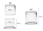 Ukrasna staklena fondanjera 220 ml 102x105,8 mm sa poklopcem Ukrasna staklena fondanjera 220 ml 102x105,8 mm sa poklopcem