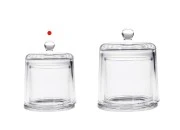 Ukrasna staklena fondanjera 220 ml 102x105,8 mm sa poklopcem Ukrasna staklena fondanjera 220 ml 102x105,8 mm sa poklopcem