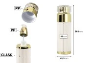 Luksuzna Airless akrilna bočica 100mL sa pumpicom za kreme i akrilnim zatvaračem
