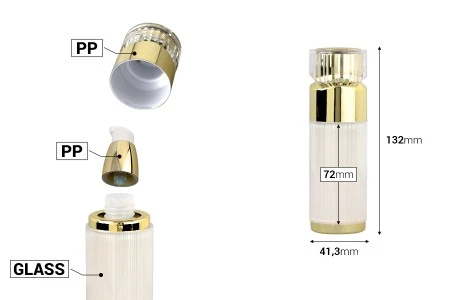 Luksuzna Airless akrilna bočica 30mL sa pumpicom za kreme i akrilnim zatvaračem-2