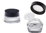 Staklena providna teglica 30 ml za kremu sa zatvaračem i plastičnim međupoklopcem-slika_proizvoda