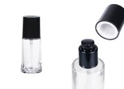 Staklena bočica 40 ml providna sa crnom pumpicom za kremu i poklopcem Staklena bočica 40 ml providna sa crnom pumpicom za kremu i poklopcem