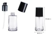 Staklena bočica 40 ml providna sa crnom pumpicom za kremu i poklopcem Staklena bočica 40 ml providna sa crnom pumpicom za kremu i poklopcem