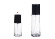 Staklena bočica 40 ml providna sa crnom pumpicom za kremu i poklopcem Staklena bočica 40 ml providna sa crnom pumpicom za kremu i poklopcem