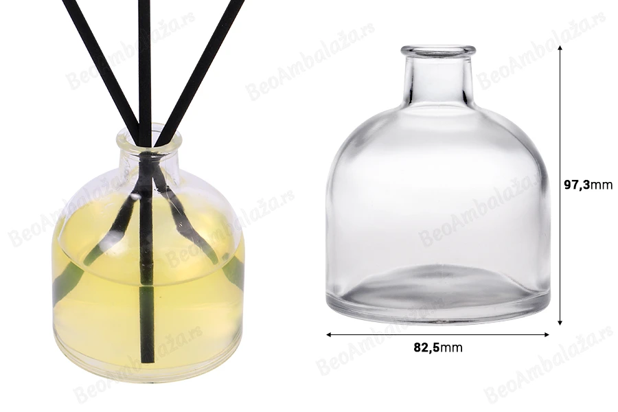 Providna staklena bočica 150mL, pogodna za osveživač prostora-dimenzije_slike