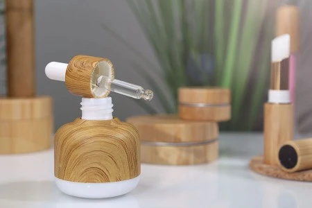 Staklena bočica 50mL sa pipetom i plastičnom oblogom u dezenu drveta-6