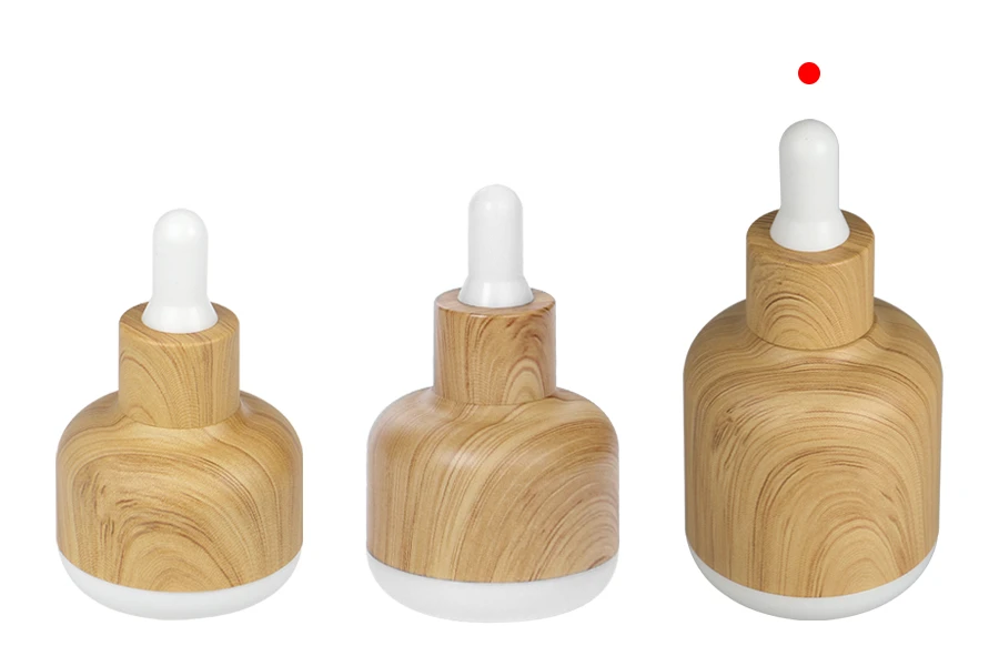 Staklena bočica 50mL sa pipetom i plastičnom oblogom u dezenu drveta-grupa_slika