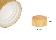 Plastični zatvarač PP24 u dezenu drveta i sa unutrašnjom zaptivkom-dimenzije_slike