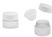 Dopunjiva staklena teglica od 30 mL za kreme, sa akrilnim zatvaračem i plastičnim međupoklopcem Dopunjiva staklena teglica od 30 mL za kreme, sa akrilnim zatvaračem i plastičnim međupoklopcem