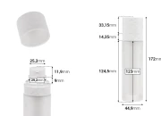 Dopunjiva Airless bočica od 50 mL sa pumpicom za kreme i staklenim peskiranim spoljnim kućištem Dopunjiva Airless bočica od 50 mL sa pumpicom za kreme i staklenim peskiranim spoljnim kućištem