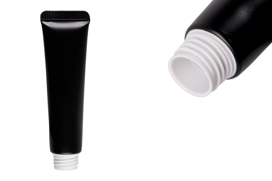 Plastična tuba 15 ml (široko grlo) sa unutrašnjim aluminijumskim premazom u crnoj mat boji – 12 kom Plastična tuba 15 ml (široko grlo) sa unutrašnjim aluminijumskim premazom u crnoj mat boji – 12 kom