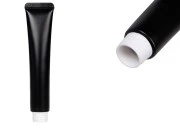 Plastična tuba 25 ml (široko grlo) sa unutrašnjim aluminijumskim premazom  u crnoj mat boji – 12 kom