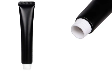 Plastična tuba 25 ml (široko grlo) sa unutrašnjim aluminijumskim premazom  u crnoj mat boji – 12 kom-1
