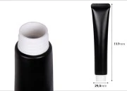 Plastična tuba 25 ml (široko grlo) sa unutrašnjim aluminijumskim premazom  u crnoj mat boji – 12 kom