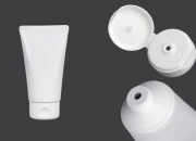 Plastična tuba 150mL bela sa unutrašnjom aluminijumskom oblogom i flip top zatvaračem - 12 kom