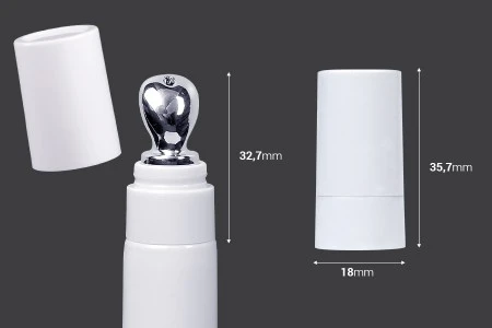Set srebrne aluminijumske glave za serum sa plastičnim poklopcem za tube sa širokim otvorom - 6 kom-2