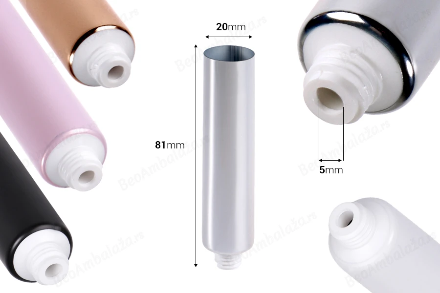 Plastična tuba 10 ml (uzano grlo) sa unutrašnjim aluminijumskim premazom (neophodno termičko zatvaranje) – 12 kom-dimenzije_slike