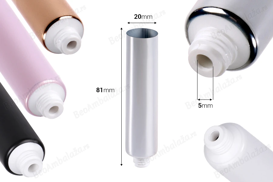 Plastična tuba 10 ml (uzano grlo) sa unutrašnjim aluminijumskim premazom (neophodno termičko zatvaranje) – 12 kom-dimenzije_slike