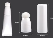 Set sunđerčić i plastični poklopac za tube sa uzanim grlom – 6 kom