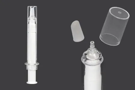 Airless tubica - akrilni špric 10mL za kozmetičku upotrebu, sa zatvaračem - 6 kom-1