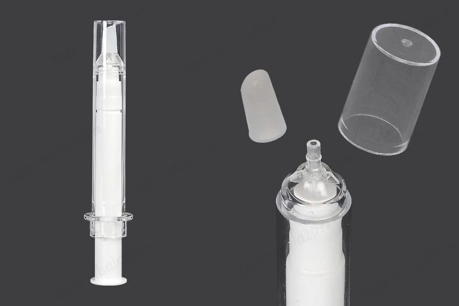 Airless tubica - akrilni špric 10mL za kozmetičku upotrebu, sa zatvaračem - 6 kom-slika_proizvoda
