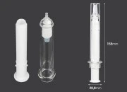 Airless tubica - akrilni špric 10mL za kozmetičku upotrebu, sa zatvaračem - 6 kom Airless tubica - akrilni špric 10mL za kozmetičku upotrebu, sa zatvaračem - 6 kom