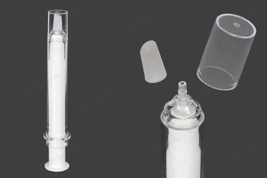 Airless tubica - akrilni špric 20mL za kozmetičku upotrebu, sa zatvaračem - 6 kom-slika_proizvoda