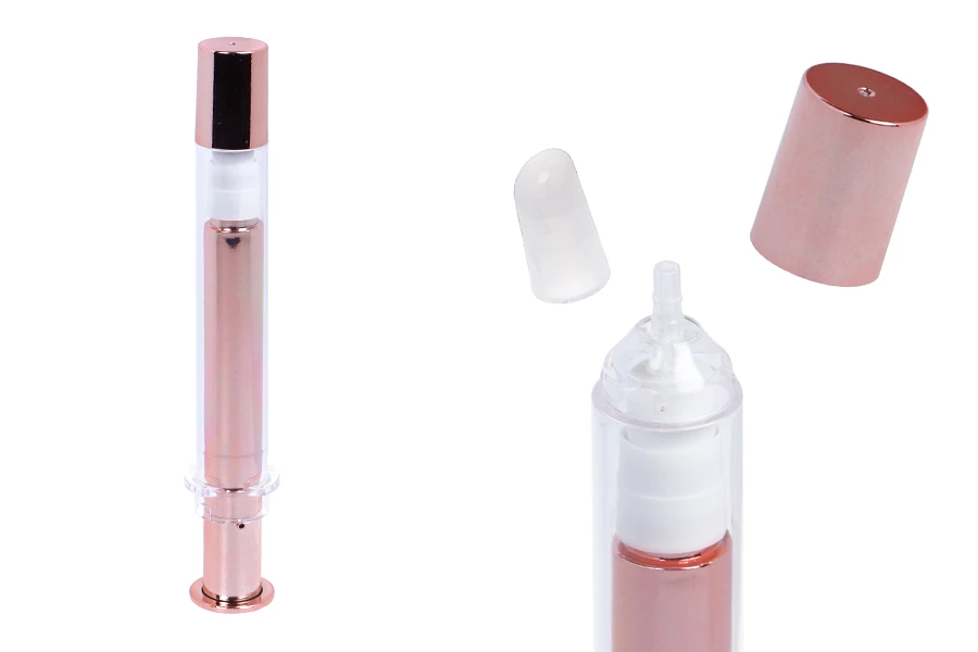 Airless tubica - akrilni špric 20mL za kozmetičku upotrebu, bronzane boje sa zatvaračem - 6 kom Airless tubica - akrilni špric 20mL za kozmetičku upotrebu, bronzane boje sa zatvaračem - 6 kom
