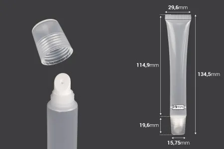 Plastična (PP) providna tubica 25 mL, za sjaj za usne - 12 kom-2