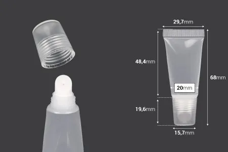 Plastična (PP) providna tubica 5 mL, za sjaj za usne - 12 kom-2