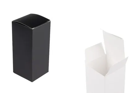 Bela mat papirna kutija za pakovanje 50x50x110 mm sa unutrašnjim držačem od pene za bočice esencijalnog ulja 30mL - 20 kom-1