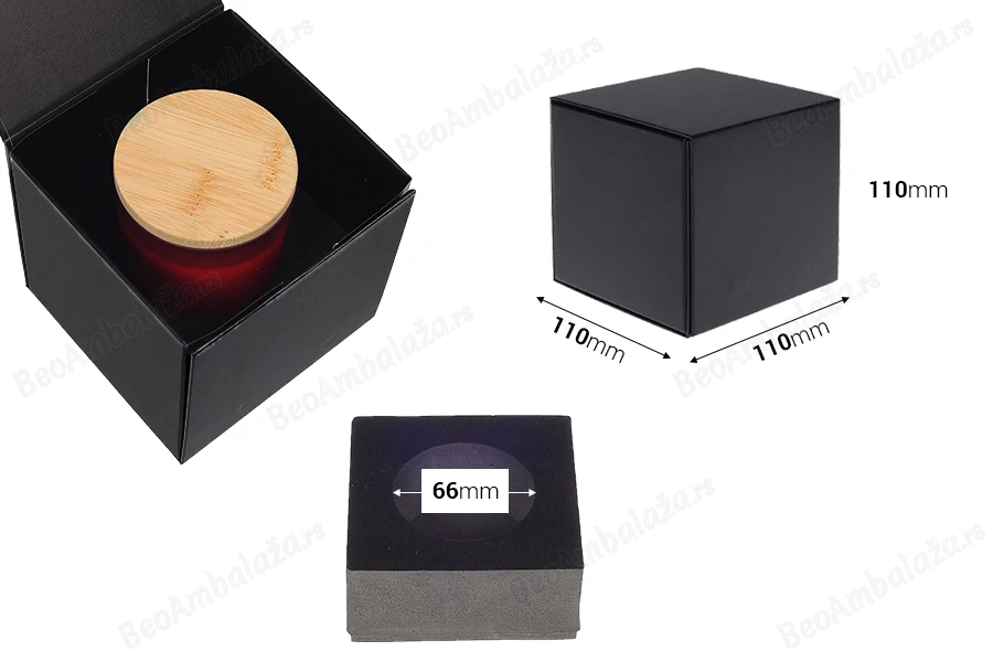 Luksuzna crna kutija 110x110x110mm sa magnetnim zatvaranjem i spoljašnjom plastičnom futrolom (za teglice 20-2692)-dimenzije_slike