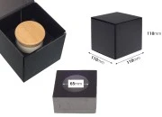 Luksuzna crna kutija 110x110x110mm sa magnetnim zatvaranjem i spoljašnjom plastičnom futrolom (za teglice 17-665) Luksuzna crna kutija 110x110x110mm sa magnetnim zatvaranjem i spoljašnjom plastičnom futrolom (za teglice 17-665)