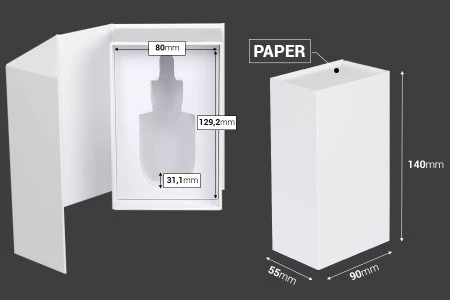 Luksuzna bela kutija 90x140x55mm sa magnetnim zatvaranjem, za bočicu 30mL sa šifrom: 22-1569-2