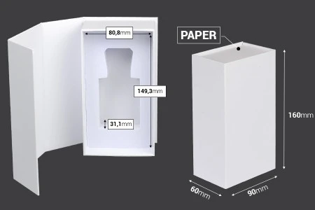 Luksuzna bela kutija 90x160x60mm sa magnetnim zatvaranjem, za bočice 50mL sa šifrom: 18-394 i 21-636.-2