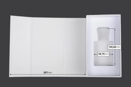 Luksuzna bela kutija 90x160x60mm sa magnetnim zatvaranjem, za bočice 50mL sa šifrom: 18-394 i 21-636.-3