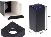 Kartonska kutija (500 gr) 65x65x140 mm u crnoj mat boji sa unutrašnjom penastom osnovom, za flašice prečnika 44 mm - 20 kom.-dimenzije_slike