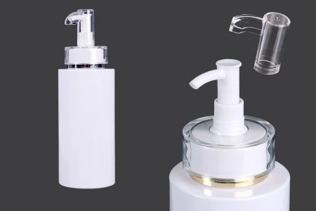 Flašica 200 ml PET sa pumpicom za kremu (PP24) i poklopcem – 6 kom-1