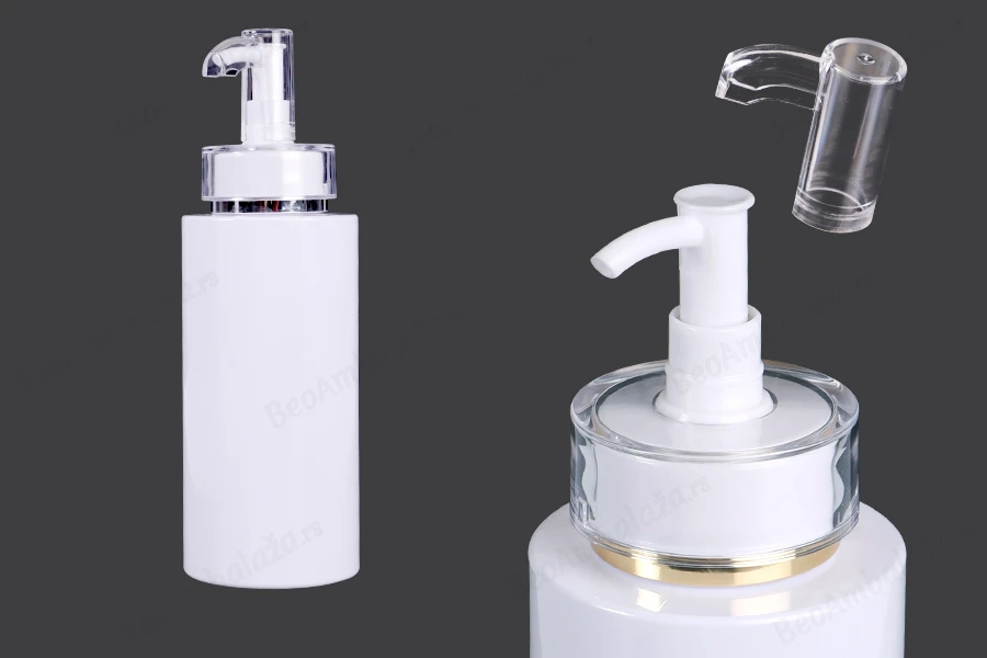 Flašica 200 ml PET sa pumpicom za kremu (PP24) i poklopcem – 6 kom-slika_proizvoda