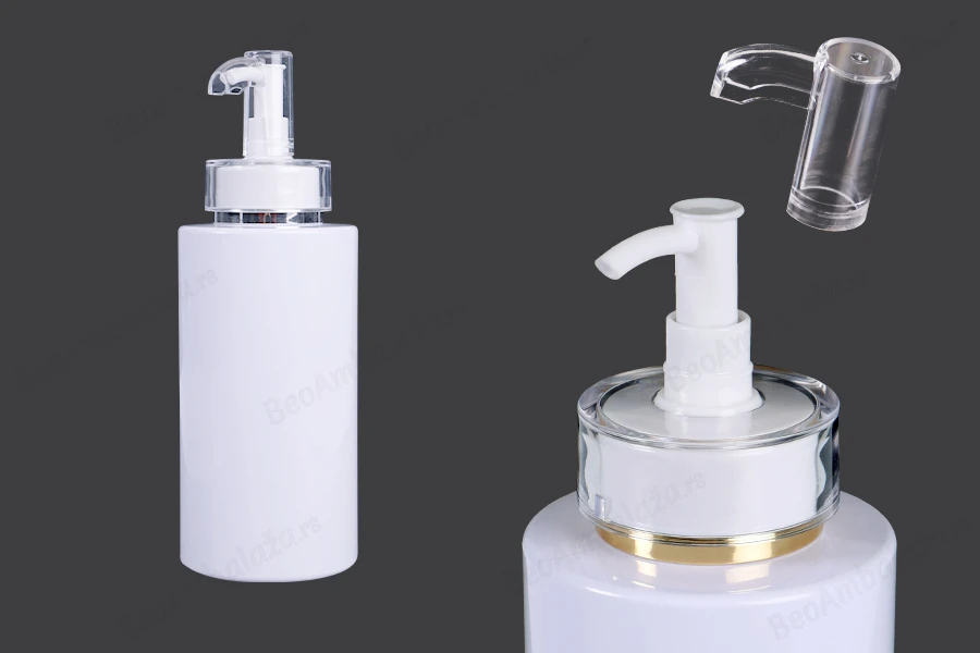 Flašica 300 ml PET sa pumpicom za kremu (PP24) i poklopcem – 6 kom-slika_proizvoda