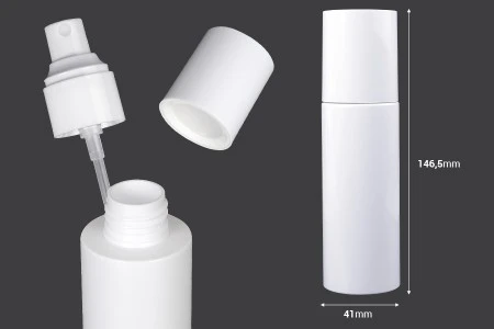 Plastična (PET) bela flašica 100mL sa sprejem i zatvaračem - 6 kom-2