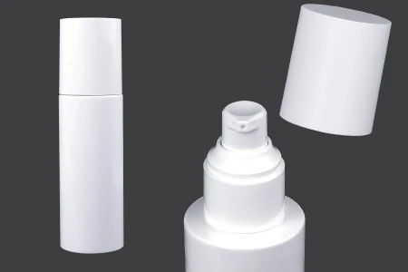 Plastična (PET) bela flašica 100mL sa pumpicom za kreme i zatvaračem - 6 kom-1