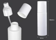 Plastična (PET) bela flašica 100mL sa pumpicom za kreme i zatvaračem - 6 kom