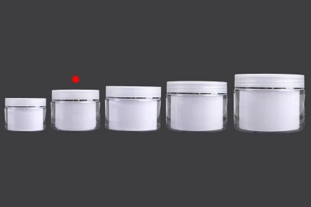 Plastična kutijica sa duplim dnom 100 mL za kremu, sa zatvaračem i plastičnim međupoklopcem - 6 kom-6