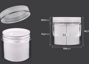 Plastična kutijica sa duplim dnom 500 mL za kremu, sa zatvaračem, plastičnim međupoklopcem i spatulom - 6 kom Plastična kutijica sa duplim dnom 500 mL za kremu, sa zatvaračem, plastičnim međupoklopcem i spatulom - 6 kom