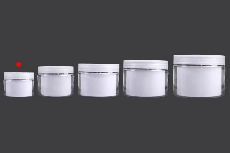 Plastična kutijica sa duplim dnom 50 mL za kremu, sa zatvaračem i plastičnim međupoklopcem - 6 kom-6