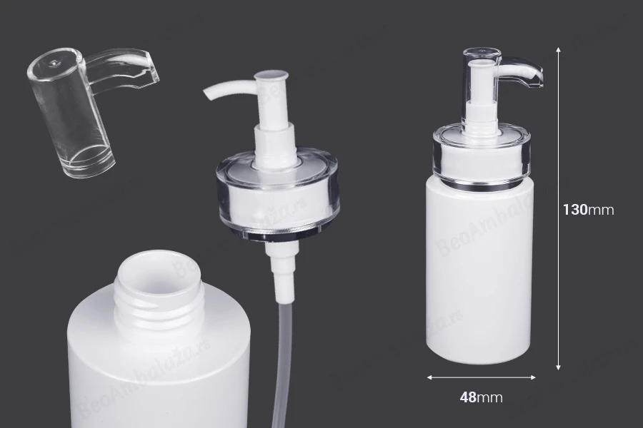 PET flaša od 100mL sa pumpicom za kreme (PP24) i poklopcem - 6 kom-dimenzije_slike